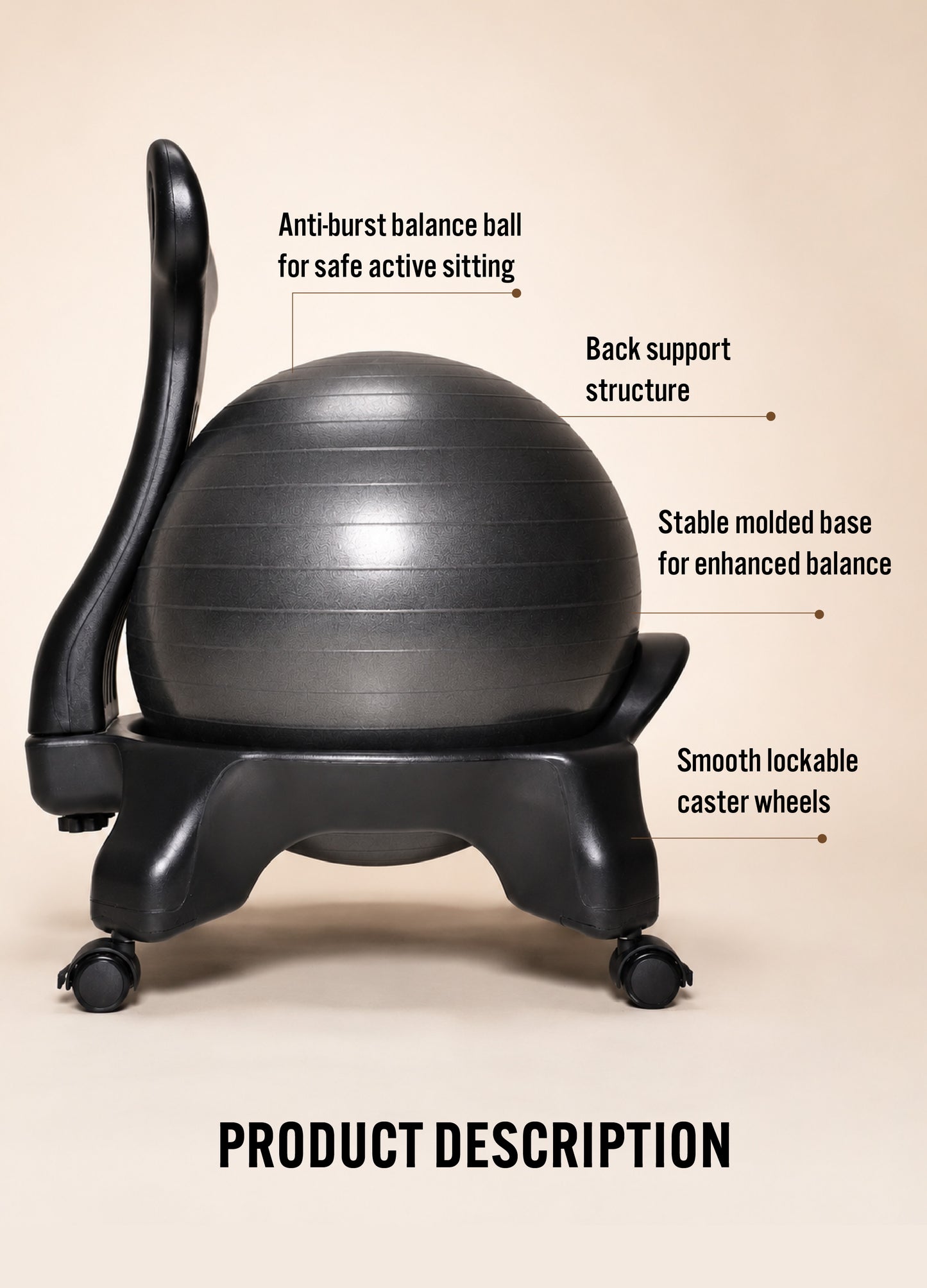 Dr. SitWell™ Active Sitting Ball Chair